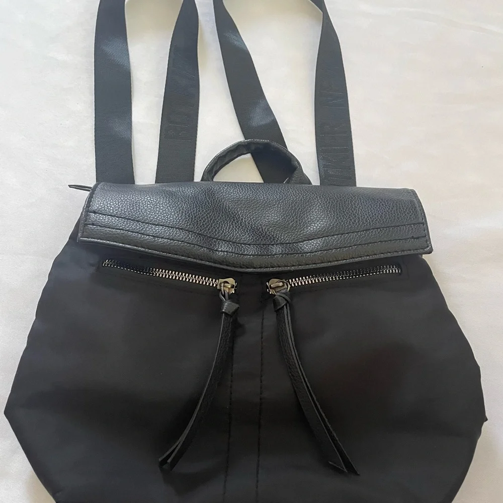 Botkier New York Trigger Mini Black‎ Backpack w/Zippered Pockets, Approx. 11”x9”